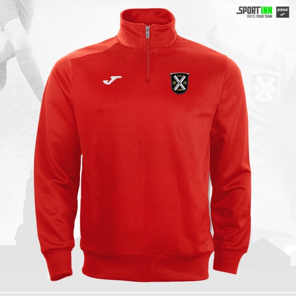 Sweatshirt 1/4 Zip • Faraon • TVL Fussball • Rot • Langarm