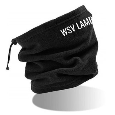 Fleece Halswärmer schwarz - mit gesticktem Wappen - WSV Lampertheim