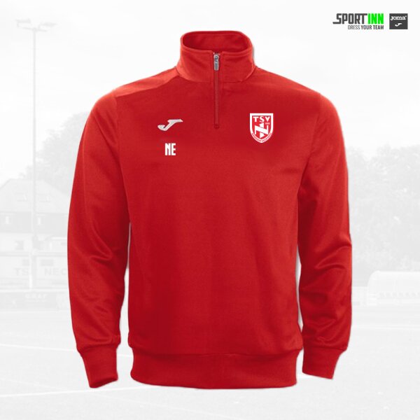 Sweatshirt 1/4 Zip • Combi • TSV Neckarau • Rot • Langarm