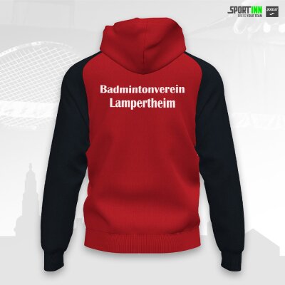 Ausgeh- / Trainingsjacke mit Kapuze "Academy 4" - BV Lampertheim- Rot/Schwarz