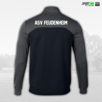 Sweatshirt 1/4 Zip • Winner II • ASVF Fussball • Grau/Schwarz • Langarm