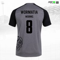Trikot-Shirt Aufbau-/Leistungsbereich • Academy IV • Wormatia • Grau/Schwarz • Kurzarm