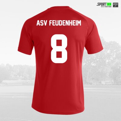 Trikot-Shirt • Pisa II • ASVF Fussball • Rot/Schwarz • Kurzarm