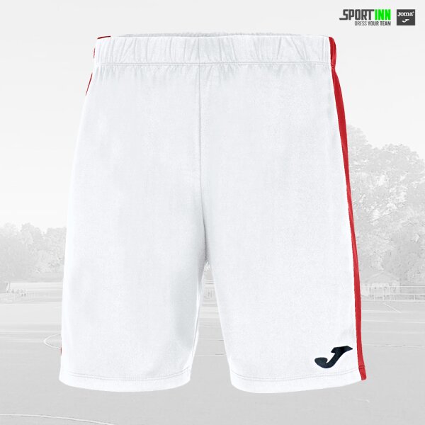 Trainingshose kurz • Maxi • ASVF Fussball • Weiß-Rot • Ohne Taschen S