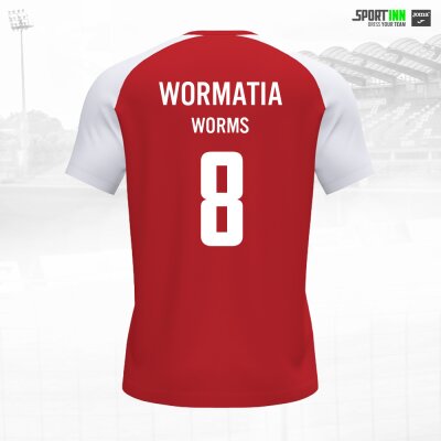 Trikot-Shirt Aufbau-/Leistungsbereich • Academy IV • Wormatia • Rot/Weiß • Kurzarm