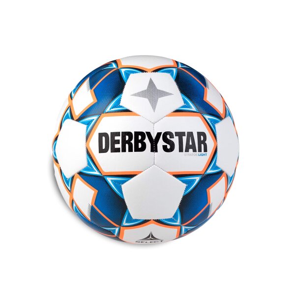 Fussball • Derbystar • STRATOS LIGHT v20 • Blau/Orange • Größe 4