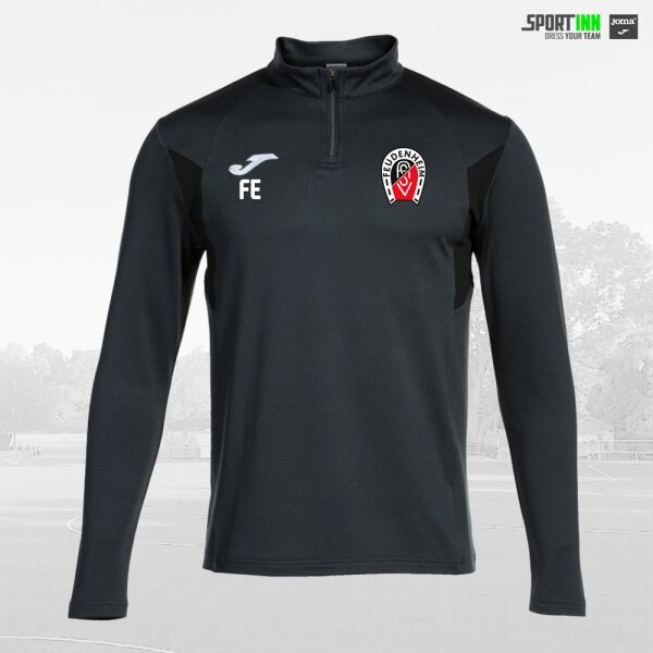 Sweatshirt 1/4 Zip • Winner III • ASVF Fussball • Schwarz/Grau • Langarm