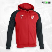 Kapuzenjacke • Academy IV • Gernsheimer SC • Rot/Schwarz • Langarm