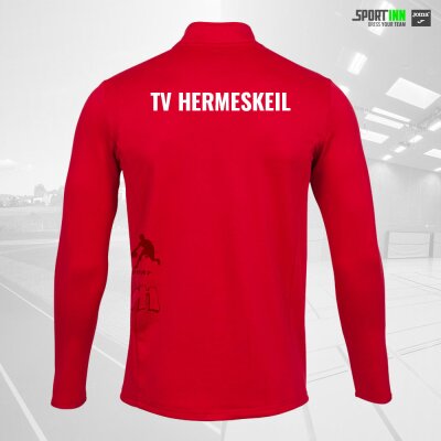 Sweatshirt 1/4 Zip • Combi Running • TVH Leichtathletik • Rot • Langarm