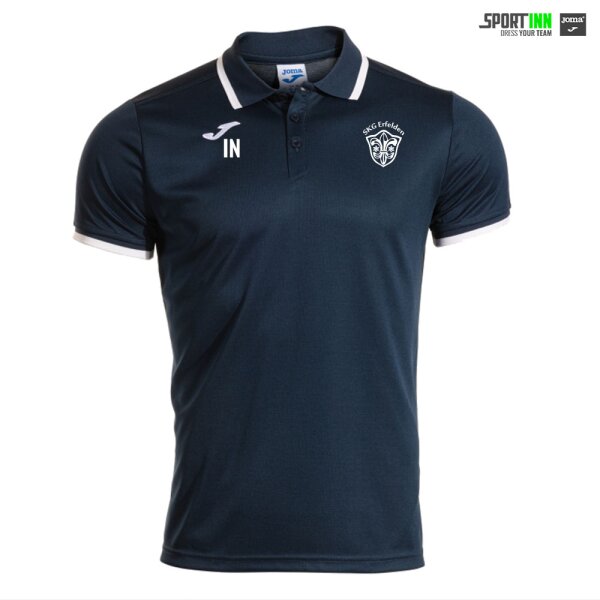 Polo-Shirt • Combi Premium • SKG Erfelden • Dunkelblau/Weiß