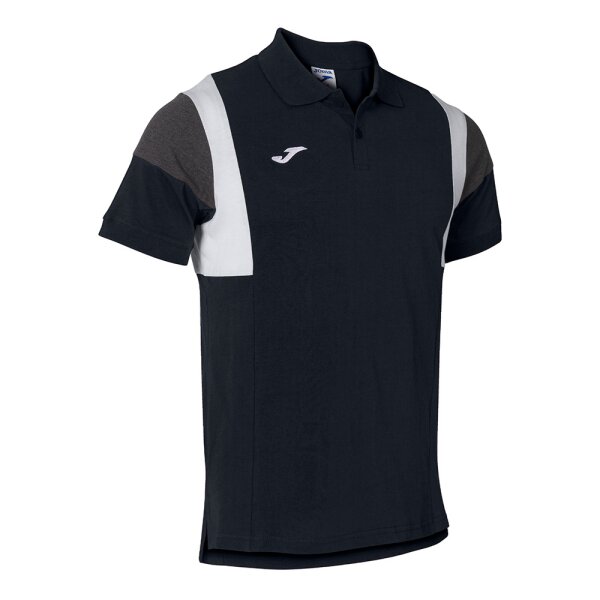 Polo-Shirt • Joma • Confort III • Schwarz/Weiß/Grau